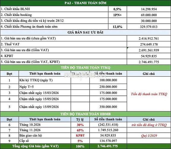 DEAL CẮT LỖ 200tr – IMPERIA THE PARKLAND (Ocean Park 2)