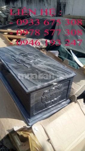 Khắc bia mộ khắc chú đại bi hủ tiếu quách đựng tro cốt bằng đá gieorẻ 