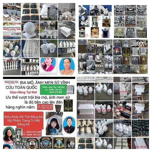 Khắc bia mộ khắc chú đại bi hủ tiếu quách đựng tro cốt bằng đá gieorẻ 