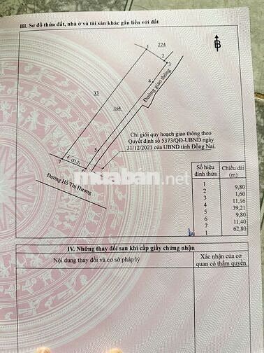 Bán nhà mặt tiền đường hồ thị hương, Long Khánh , Đồng Nai
