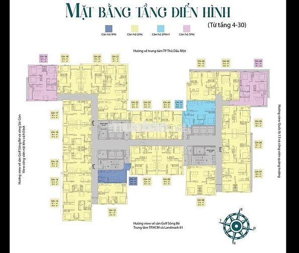 Bán CH Diamond Boulevard, 1,7 tỷ, 44m2, 2PN, 1WC, pháp lý đầy đủ