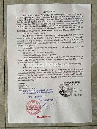 BÁN ĐẤT ĐẸP TẠI KHU VỰC BÌNH TÂN - ĐẤT ĐẸP CẦN BÁN GẤP