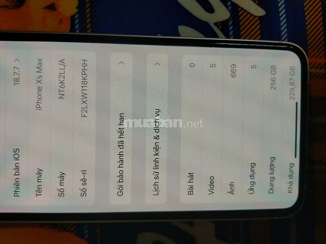 X S Max 256gb lên vỏ 17 pro max xịn đẹp
