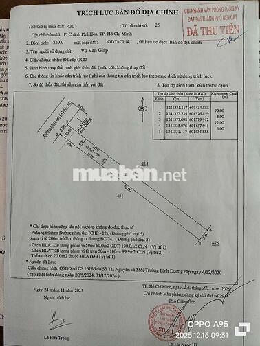350m(5*70) mặt tiền đường chánh phú hòa, phường Chánh Phú Hòa TP HCM 