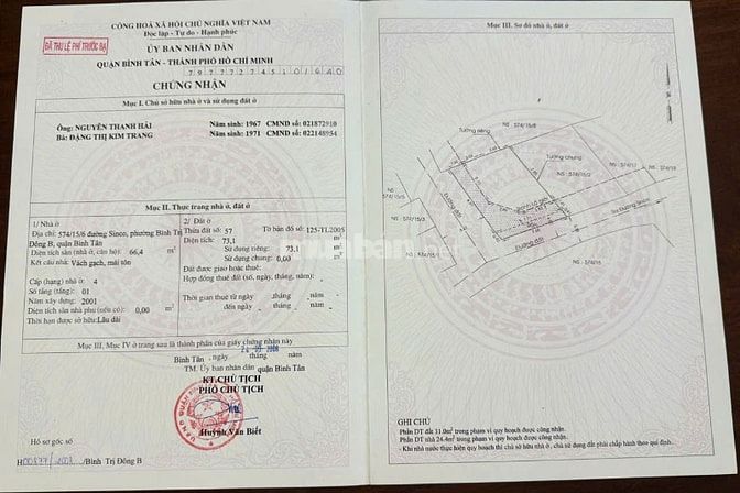 Nhà MTKD chợ Sinco, P. BTĐ B - Sát khu Tên Lửa