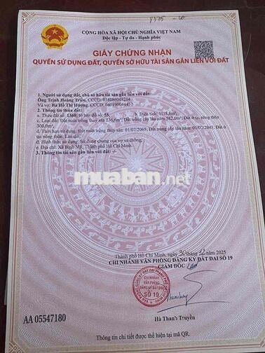 886m2 có 300 Thổ Cư - MT Rạch Dứa - Bình Mỹ - Củ Chi