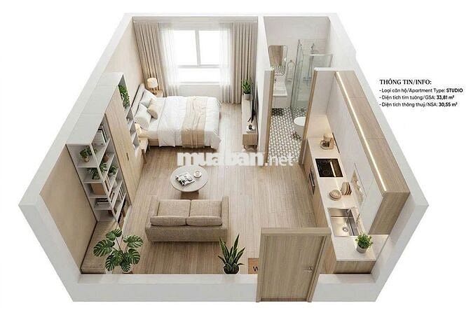 [QUỸ CĐT] BÁN GẤP CĂN STUDIO GIÁ GỐC CHO THUÊ
