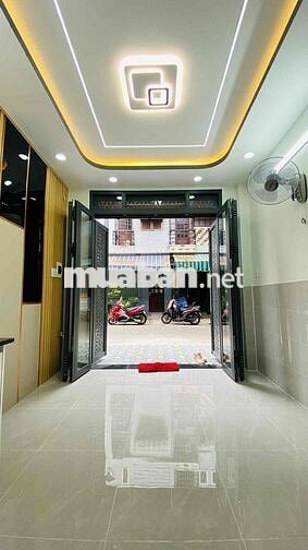 NHÀ MẶT TIỀN ĐƯỜNG  8M- GÒ XOÀI - 3 TẦNG- DTSD 60m2- SHR- CHỈ 3 TỶ 38