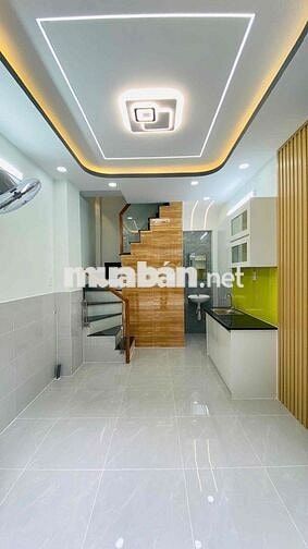 NHÀ MẶT TIỀN ĐƯỜNG  8M- GÒ XOÀI - 3 TẦNG- DTSD 60m2- SHR- CHỈ 3 TỶ 38
