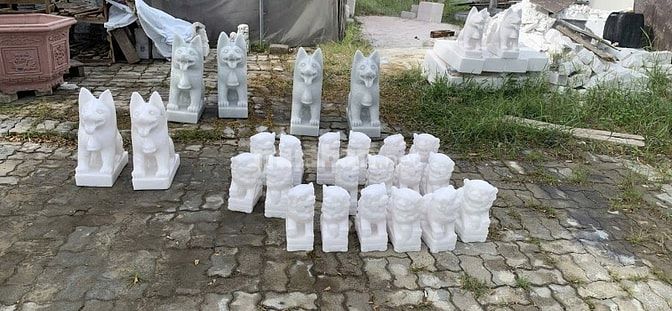  khắc bia mộ tượng búp sen tượng kỳ lân để mộ bằng đá giá rẻ
