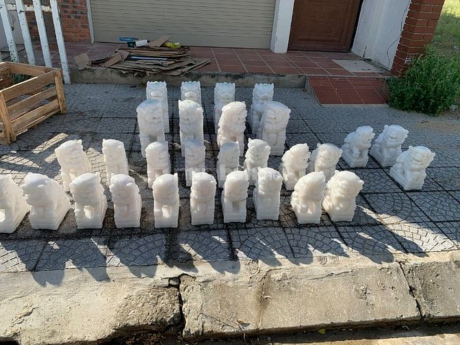  khắc bia mộ tượng búp sen tượng kỳ lân để mộ bằng đá giá rẻ