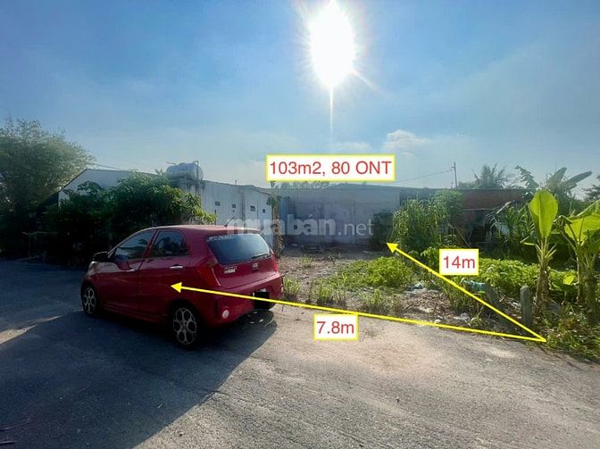 Chủ cần tiền bán nhanh đất nền xã TLT 103m² ONT. Giá 980 triệu có bớt.