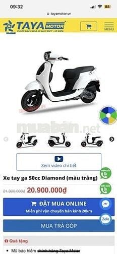 Xe máy điện Taya Diamond 2020 Xanh navy
