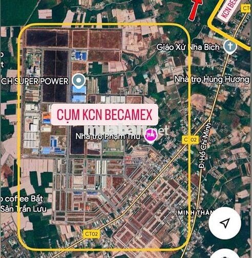 Bán Đất Giá rẻ Gần KCN Becamex 331m2/450tr đầu tư xây trọ có dòng tiền