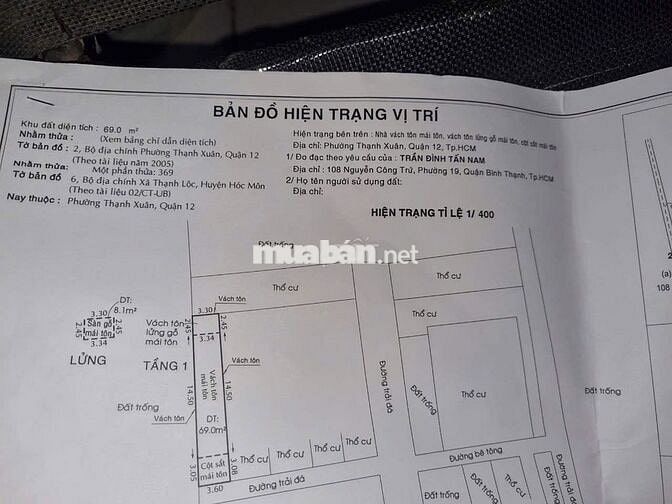 BÁN NHÀ KHU VỰC THẠNH XUÂN QUẬN 12