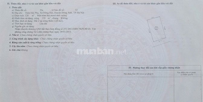 BÁN ĐẤT 120m²  HỘI PHỤ – ĐÔNG HỘI – VỊ TRÍ ĐẸP GẦN VIN CỔ LOA
