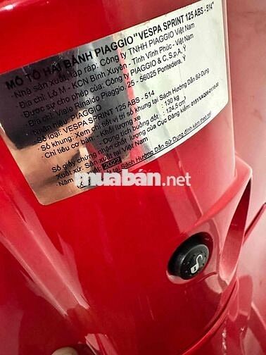 Piaggio Vespa Sprint ABS IGET Đỏ 2022
