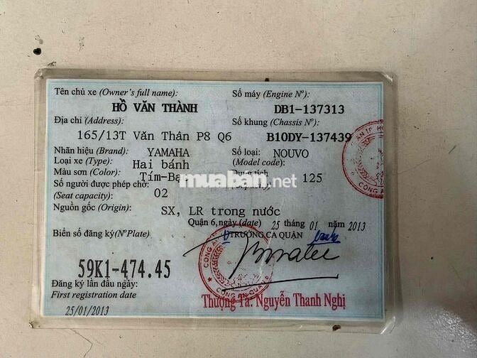 Yamaha Nouvo SX 2013 Tím-Bạc