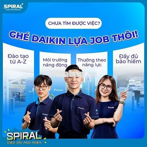 KHÁNH HÒA TUYỂN NHÂN VIÊN BÁN HÀNG DAIKIN