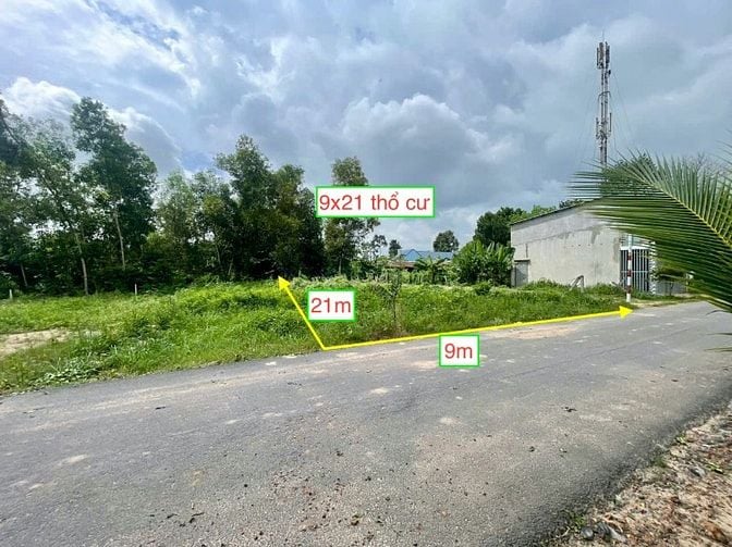 Bán đất xã Phạm Văn Cội 190m²(9x21, có 134m² ONT). Giá bán 1,8 tỷ.