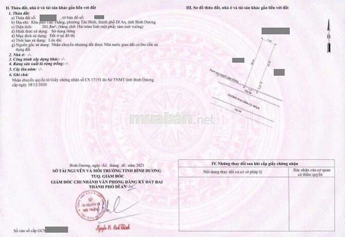 Đất kdc Biconsi, phường Tân Bình Tp Dĩ An 
