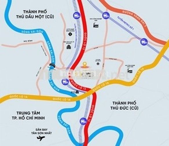 Bán căn hộ BCONS mặt tiền quốc lộ 13, đối diện tuyến Metro