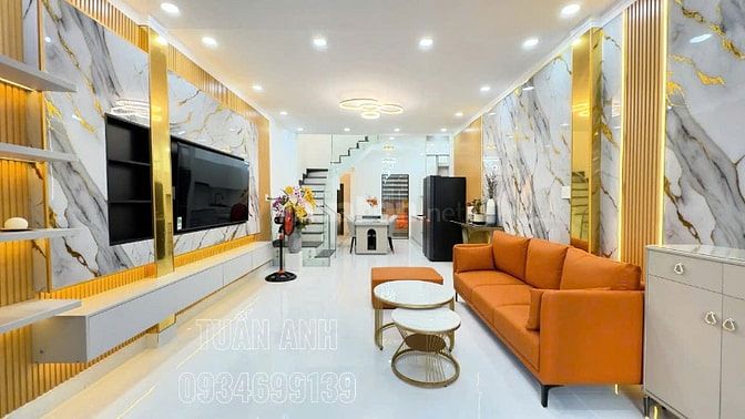Bán Nhà Trệt Lầu Sân Thượng 4 P.N _ Hẻm Xe Hơi 6M _ Ngay Ủy Ban Nhà Be