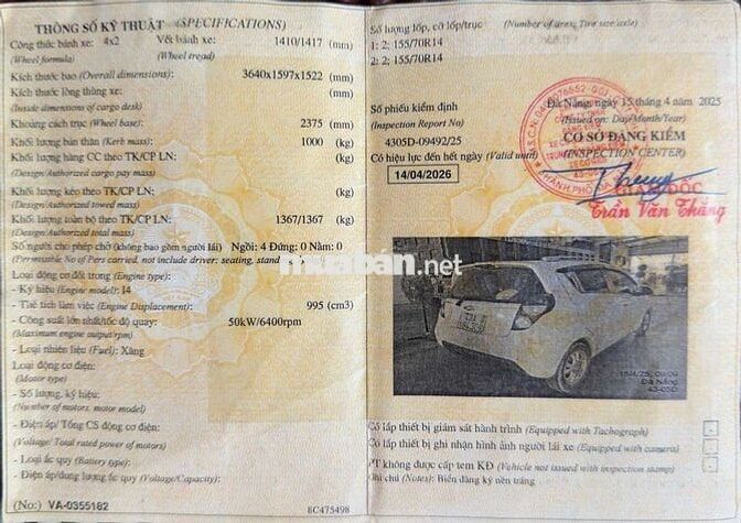 Chevrolet Spark LT 2016 Trắng một chủ zin hơn 4 v