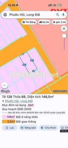 CHỦ KẸT TIỀN BÁN GẤP ĐẤT LỘC AN - HỒ TRÀM NGAY CẠNH TRẠM Y TẾ
