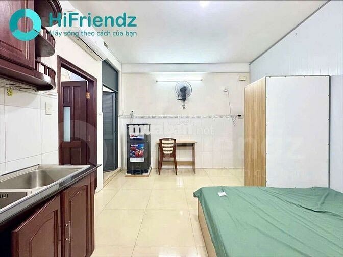 Studio giến trời - 30m ra coop mart Nhiêu Lộc - máy giặt riêng 