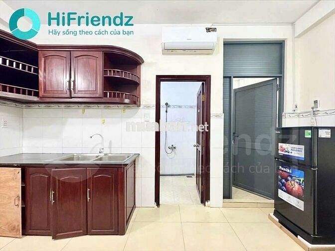 Studio giến trời - 30m ra coop mart Nhiêu Lộc - máy giặt riêng 