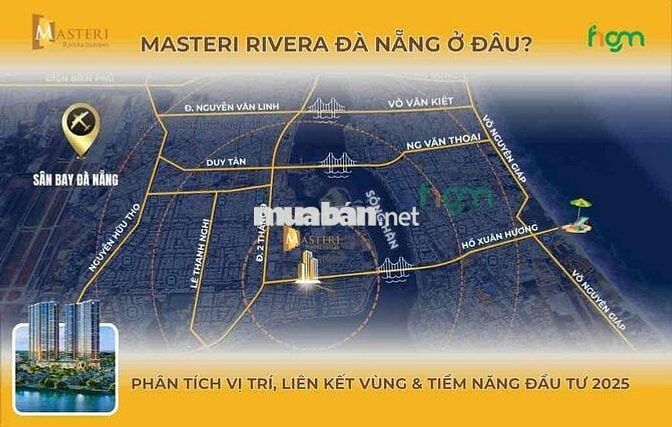Sẵn 3PN ngoại giao trực tiếp CĐT dự án Masteri Rivera Đà Nẵng giá rẻ
