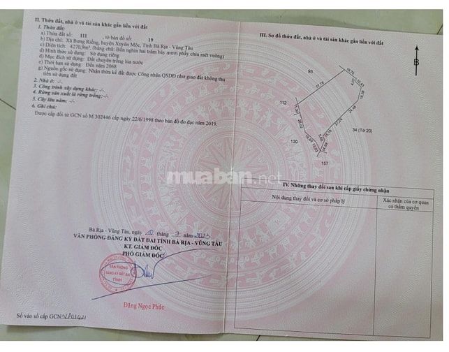 Bán đất gần trung tâm xã Bưng Riềng 5 hecta sổ hồng giá 20 tỷ
