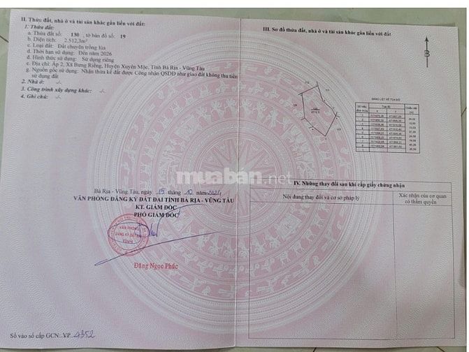 Bán đất gần trung tâm xã Bưng Riềng 5 hecta sổ hồng giá 20 tỷ