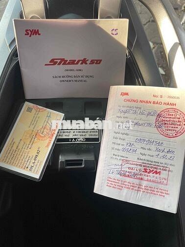 SYM Shark 50 tháng 12/2023 Xám đen công chứng