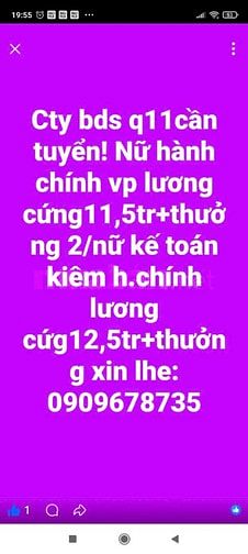 TUYỂN NAM NỮ PHÒNG KINH DOANH LÀM VIỆC TẠI VĂN PHÒNG