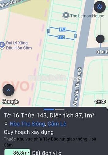 Bán lô đất đẹp MT Bầu Gia Thượng 2 