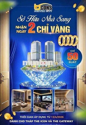 💥HIẾM CẦN BÁN GẤP CĂN 3PN 2WC BCONS CENTER GIÁ GỐC F0 GĐ1 55tr/m2