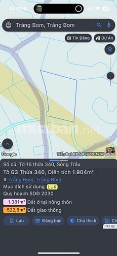 BÁN 1904M2 ĐẤT VƯỜN, GIÁ 1.8 TỶ, SỔ HỒNG CÔNG CHỨNG NGAY