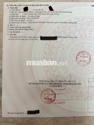 Bán nhà mặt tiền kinh doanh Phường Dĩ An