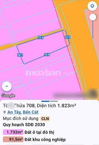 BÁN ĐẤT 2 MT KẾ BÊN KCN RẠCH BẮT, CÓ SẴN 600M THỔ XÂY DỰNG NGAY