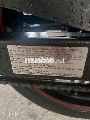 Yamaha Exciter 150 2015 Trắng đỏ 112083 km