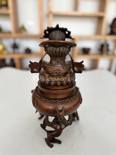 LƯ XÔNG HỘ PHÁP ĐỒNG TÍM KURUKULLEY XUẤT XỨ NEPAL CAO 45Cm 