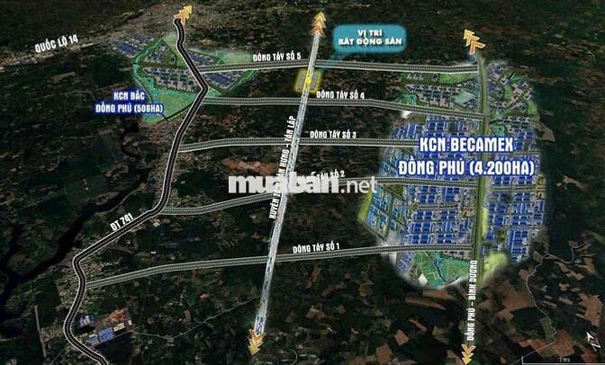 Đất mặt tiền đường xuyên Tâm rộng 8 làn xe- 200m2-  Phường Đồng Phú