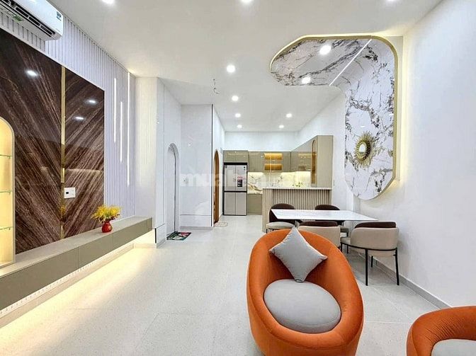 Lên sóng nhà mới Full nội thất Nơ Trang Long 3 tầng ngang to DT 64m2 