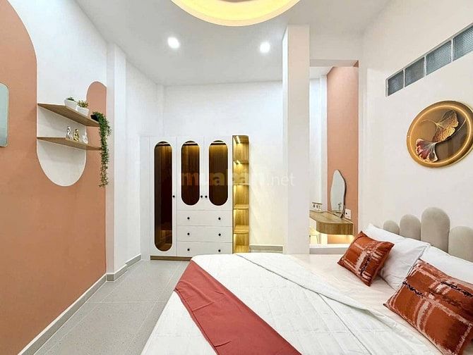 Lên sóng nhà mới Full nội thất Nơ Trang Long 3 tầng ngang to DT 64m2 