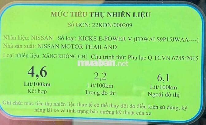 Nissan Kicks e-Power bản Full đăng ký tháng 04/24