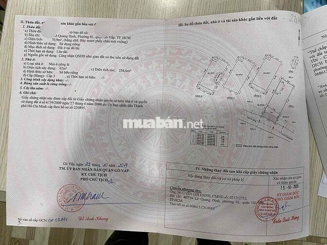TÌM CHỦ MỚI NHÀ HXH LÊ QUANG ĐỊNH, GV ĐANG CHO THUÊ CHDV. GIÁ 4TỶ220