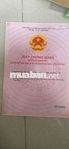 đất Phước tân cần bán. huyện xuyên mộc. brvt nay hcm