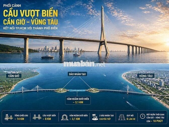 Đất Đẹp Trần Phú Ngang 10 - Xây Khách Sạn 6 Tầng Cầu Vượt Biển Cần Giờ